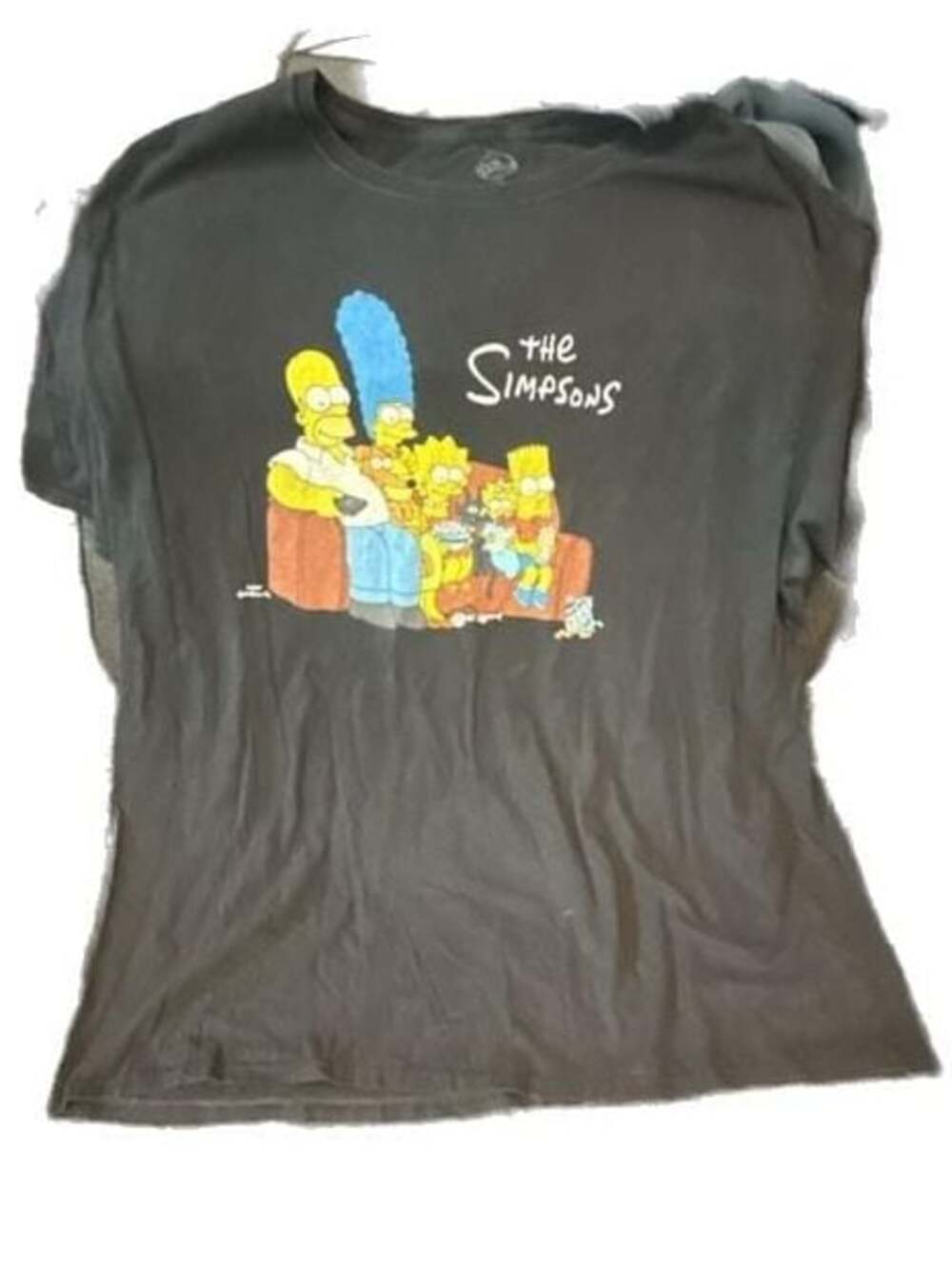 The Simpsons Family on Couch Graphic T-Shirt